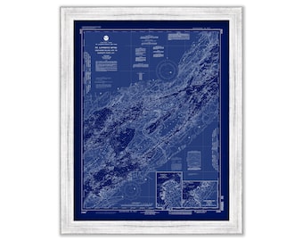 SAINT LAWRENCE RIVER, Grenadier Island, Ontario to Bartlett Point, New York  - 1993 Nautical Chart Blueprint