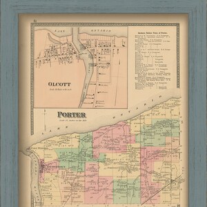 PORTER, New York 1875 Map, Replica or Genuine Original image 6