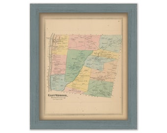 East Windsor, Hartford County, Connecticut, 1869 Map, Replica or GENUINE ORIGINAL