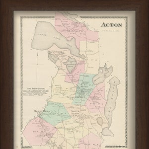 Town of ACTON, Maine 1872 Map - Etsy