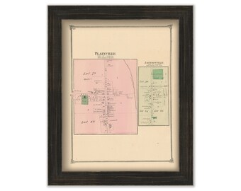 PLAINVILLE and JACKSONVILLE, New York -  1874 Map