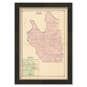 CLAY, New York -  1874 Map