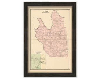 CLAY, New York -  1874 Map