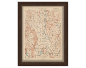 Sheffield, Great Barrington, Egremont and Mount Washington, Massachusetts 1890 - Topographic Map - Replica and Genuine Original