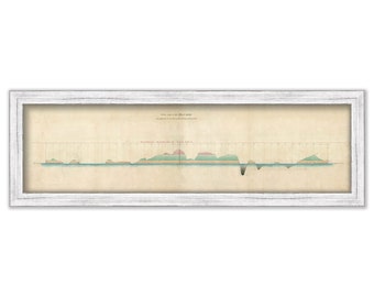 MINOT LEDGE LIGHTHOUSE survey of the outer ledge, Cohasset/Scituate, Massachusetts Circa 1854