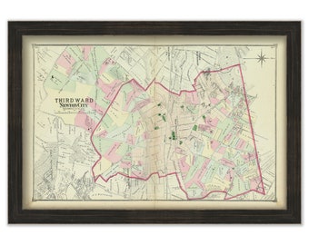 City of NEWTON, WEST NEWTON/Sylvan Heights, Massachusetts 1874 Map