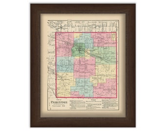 Town of PERINTON, New York 1872 Map