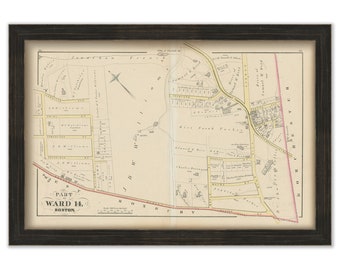 ROXBURY, Massachusetts 1873 Map, Vol. 2 Plate H  - Replica or GENUINE ORIGINAL