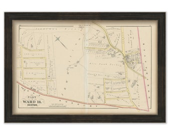 ROXBURY, Massachusetts 1873 Map, Vol. 2 Plate H  - Replica or GENUINE ORIGINAL