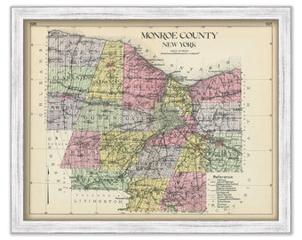 MONROE County, New York 1912 Map, Replica or GENUINE ORIGINAL