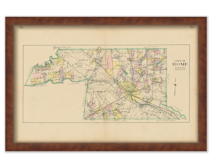 ROME, New York 1907 Map