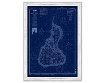 BLOCK ISLAND, Rhode Island - 2013 Nautical Chart Blueprint