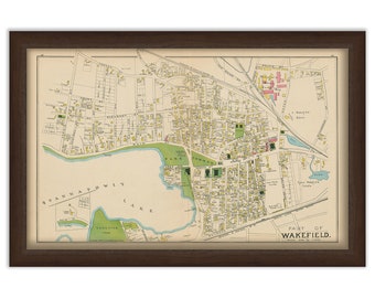 WAKEFIELD, Massachusetts 1889 Map - Replica or Genuine ORIGINAL