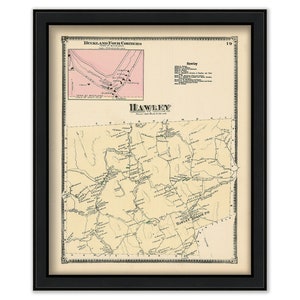 Town of HAWLEY, Massachusetts 1871 Map