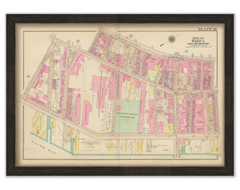 BOSTON, Massachusetts 1917 Map, Plate 16, SoWa, South End  -  Replica or Genuine ORIGINAL