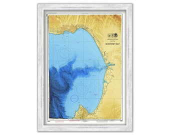 MONTEREY BAY, California - Nautical Chart - Enhanced Bathymetric Data Rendering