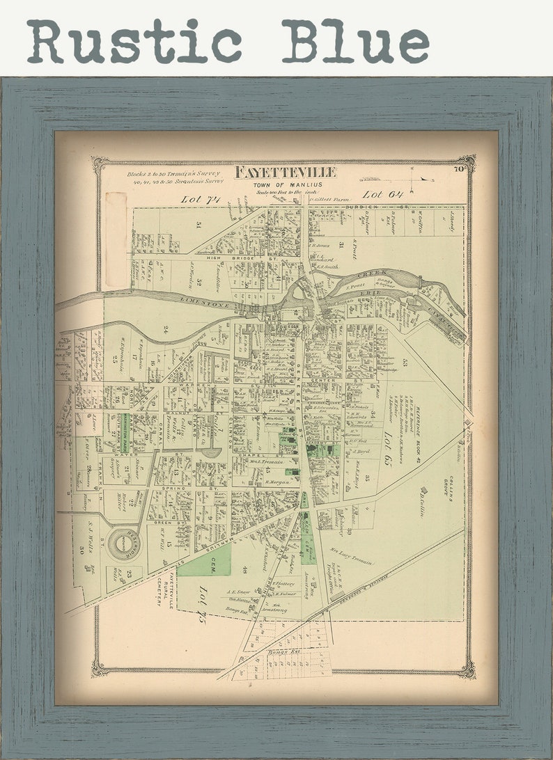 FAYETTEVILLE New York 1874 Map Etsy