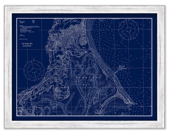 DUXBURY HARBOR, Massachusetts - 1920 Nautical Chart Blueprint