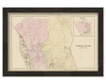 ALLEGAHENY CITY, PITTSBURGH, Pennsylvania 1876 Map - Replica or Genuine Original