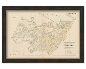 SOUTH BOSTON, Massachusetts 1882 Map - Replica or Genuine ORIGINAL