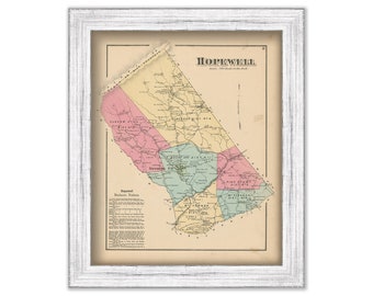 HOPEWELL, Pennsylvania 1872 Map - Replica or Genuine ORIGINAL