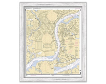 PHILADELPHIA and CAMDEN WATERFRONTS 2012 Nautical Chart