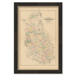 FRANKLIN County, Maine 1890 Map, Replica or GENUINE ORIGINAL