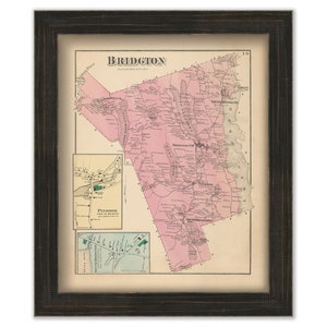 BRIDGTON, Maine 1871 Map, Replica or Genuine ORIGINAL