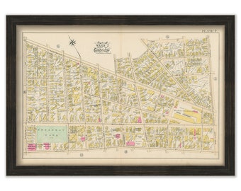 CAMBRIDGE, Massachusetts 1894 Plate 7, Mid-Cambridge