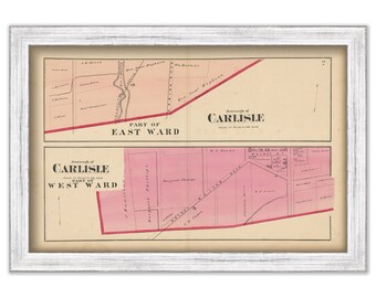 CARLISLE, Pennsylvania 1872 Map - Replica or Genuine ORIGINAL