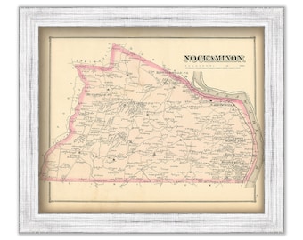 NOCKAMIXON, Pennsylvania  - 1876 Map