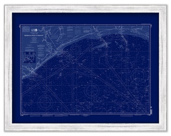 GALVESTON ISLAND, Texas - 2011 Nautical Chart Blueprint