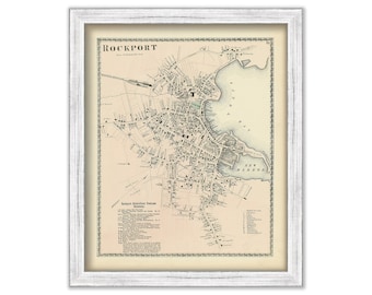 ROCKPORT, Massachusetts 1872 Map - Replica or Genuine ORIGINAL