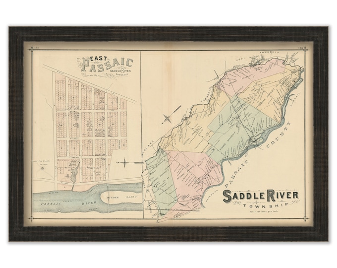 Saddle River Township, New Jersey 1876 - Replica or GENUINE ORIGINAL