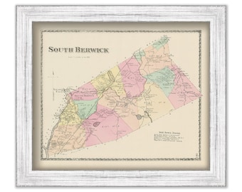 Town of SOUTH BERWICK, Maine 1872 Map