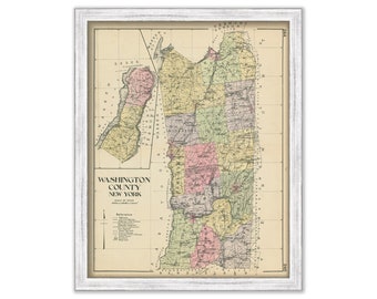 WASHINGTON County, New York 1912 Map, Replica or GENUINE ORIGINAL