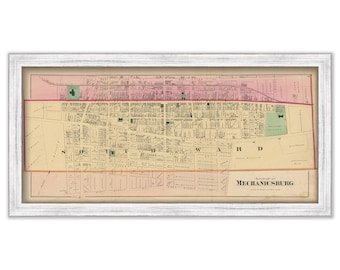MECHANICSBURG, Pennsylvania 1872 Map - Replica or Genuine ORIGINAL