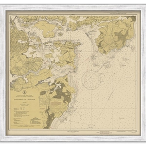 PORTSMOUTH HARBOR 1945 Chart - Maine & New Hampshire