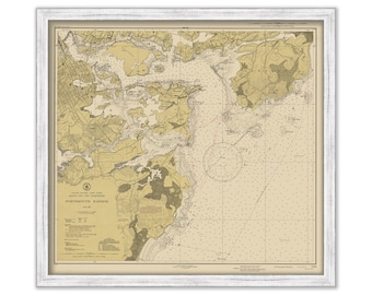 PORTSMOUTH HARBOR 1945 Chart - Maine & New Hampshire