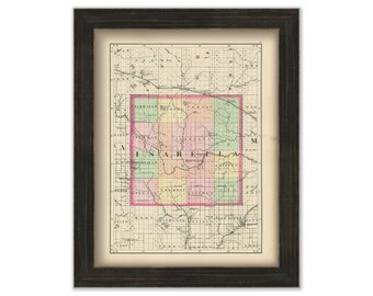 ISABELL COUNTY, Michigan 1873 Map - Replica or Genuine Original