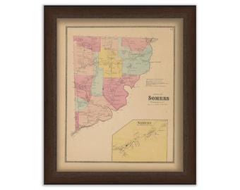Town of SOMERS, New York 1868 Map