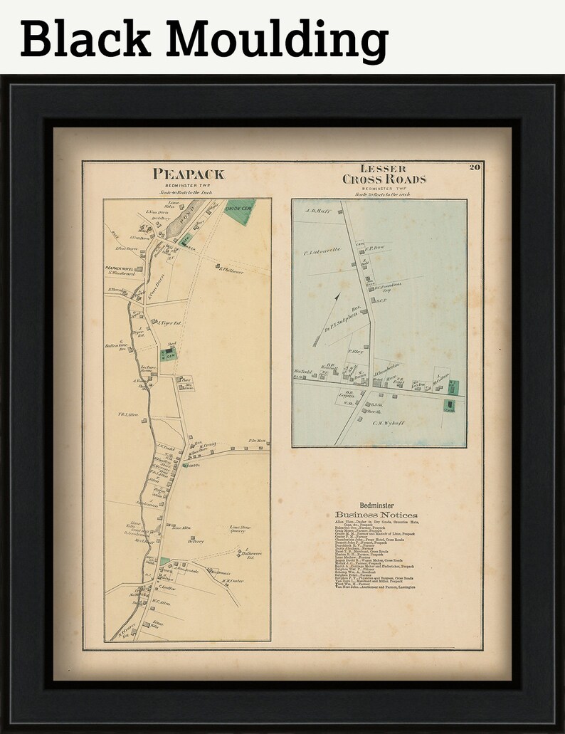Replica or Genuine Original New Jersey 1873 BEDMINSTER TOWNSHIP PEAPACK