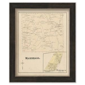 MARSHALL, Pennsylvania 1876 Map - Replica or Genuine ORIGINAL
