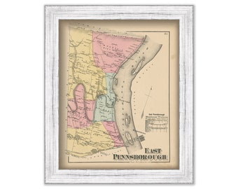 EAST PENNSBOROUGH, Pennsylvania 1872 Map - Replica or Genuine ORIGINAL