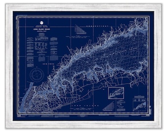 LONG ISLAND SOUND-Western Part - Nautical Chart Blueprint published in 2005