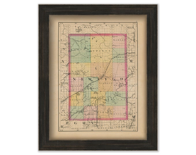 Newaygo County Township Map Michigan Maps - Oldmapcompany