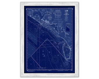 PANAMA CITY, Florida  -  2017 Nautical Chart Blueprint