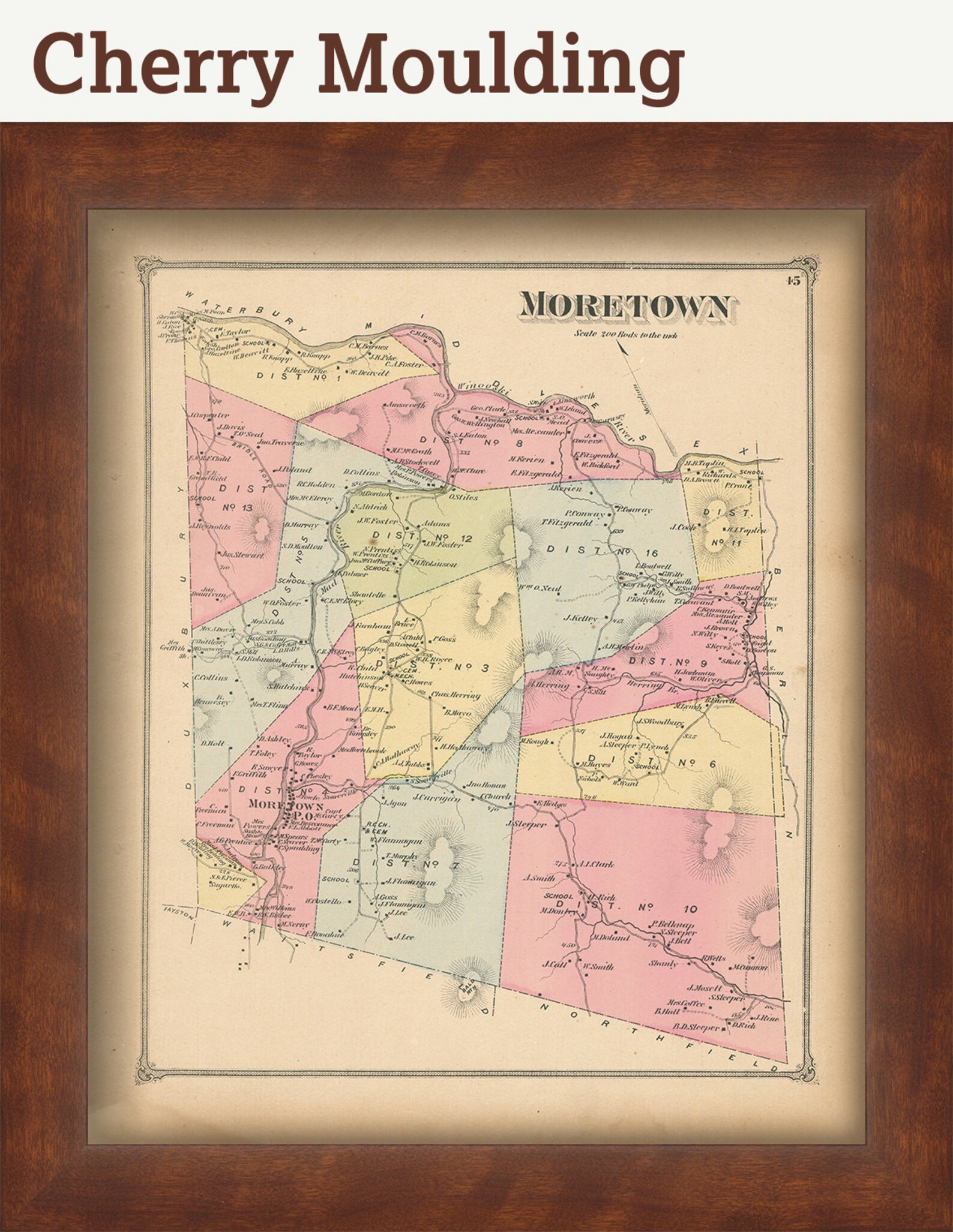 MORETOWN Vermont 1873 Map Etsy