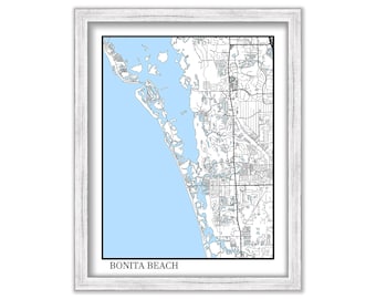 BONITA BEACH, Florida  - Contemporary Map Poster