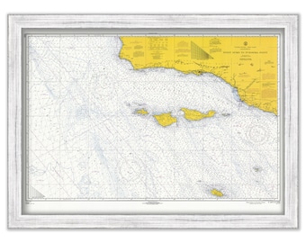 Santa Cruz, Santa Rosa, San Miguell, San Nicolas, Santa Barbara and Anacapa Islands, California  - 1967 Nautical Chart